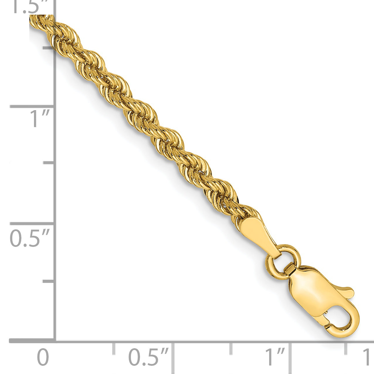 14K 2.75mm Regular Rope Chain