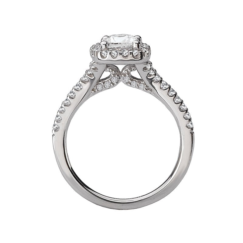 Romance Square Halo Ring