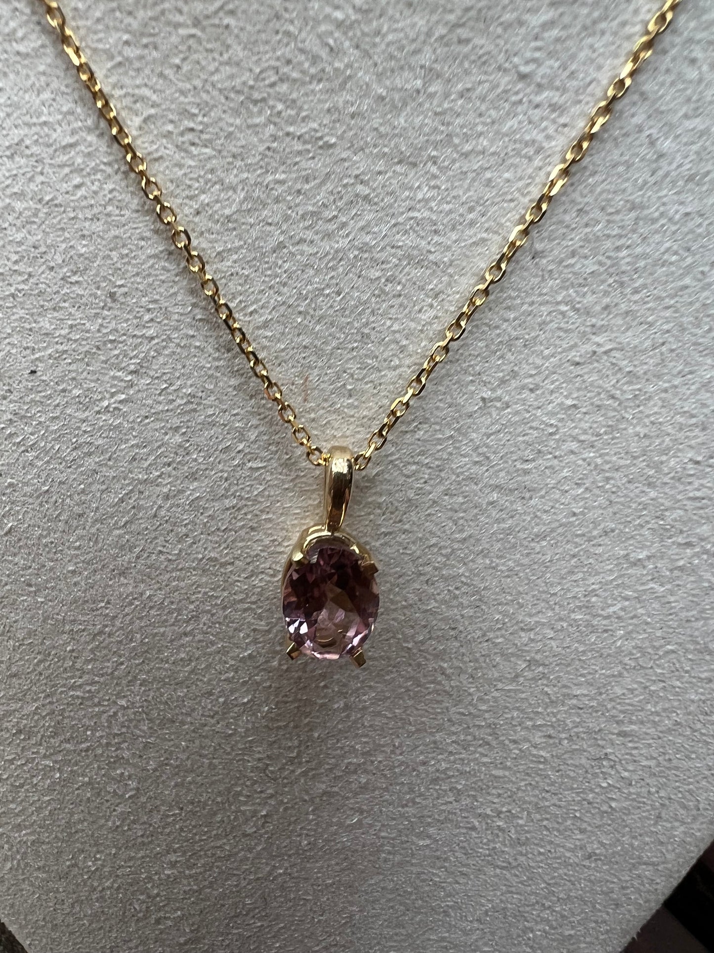 Light Pink Tourmaline Necklace