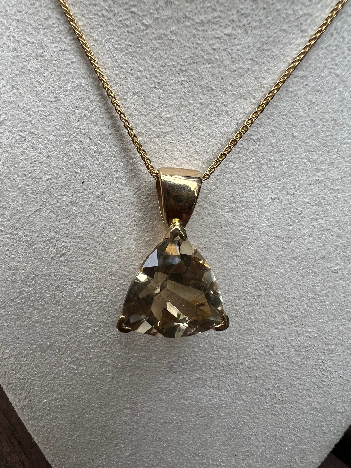 Trillion Citrine Necklace