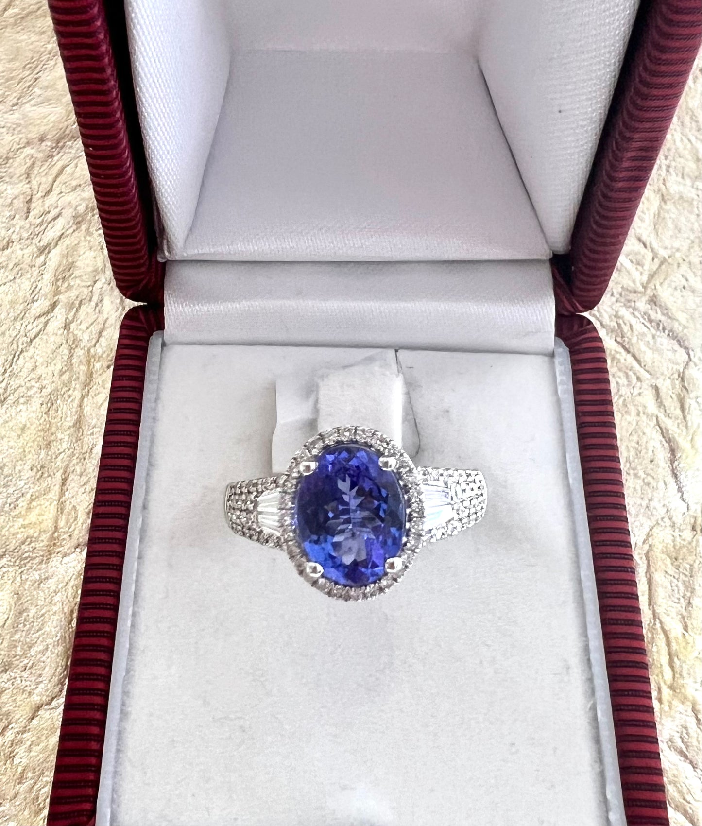 1.90 carat Tanzanite & Diamond Ring