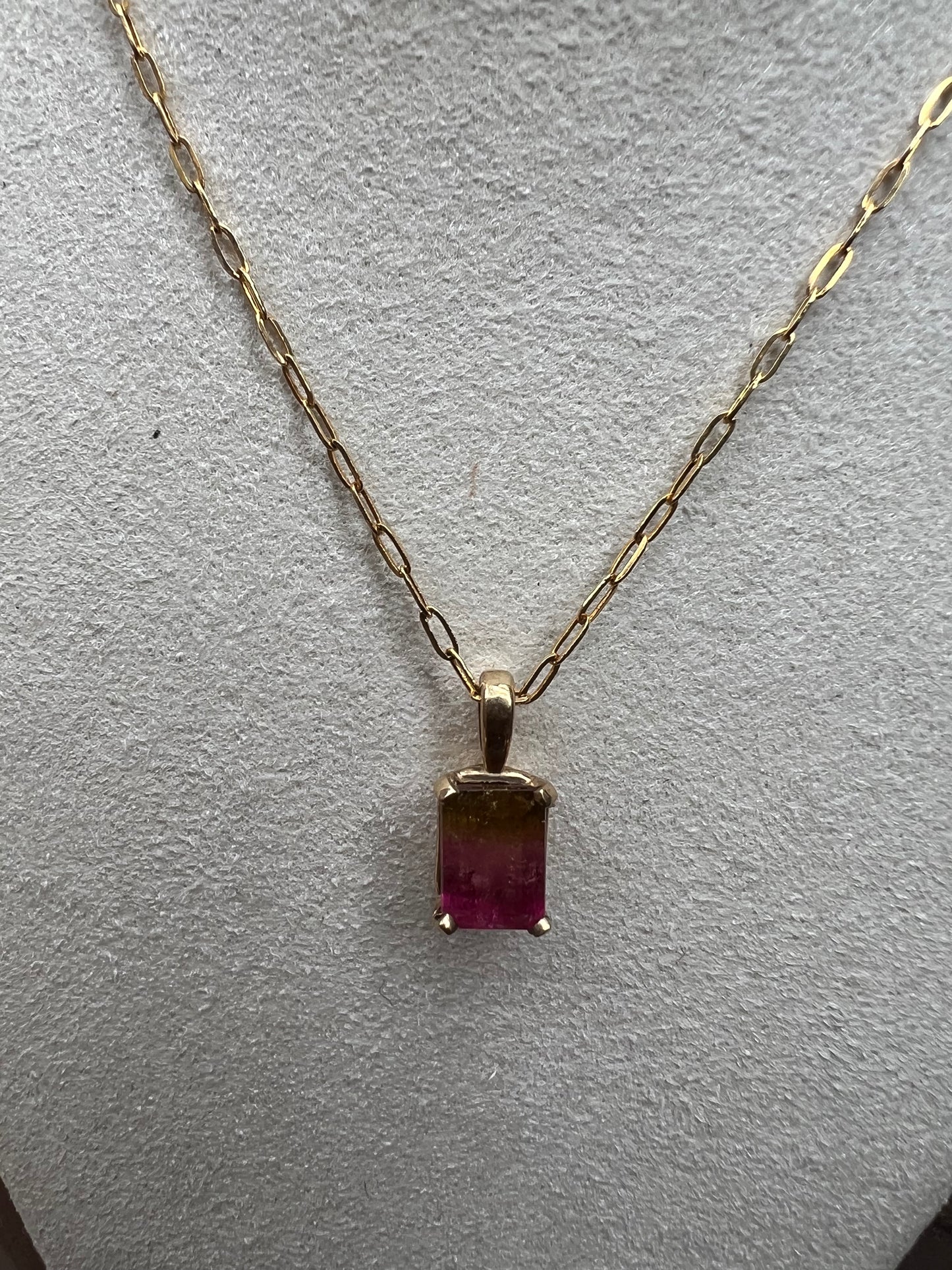 Watermelon Tourmaline Necklace