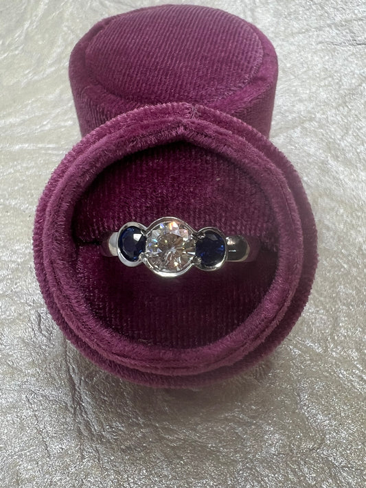 Sapphire Diamond J.B. Star Ring