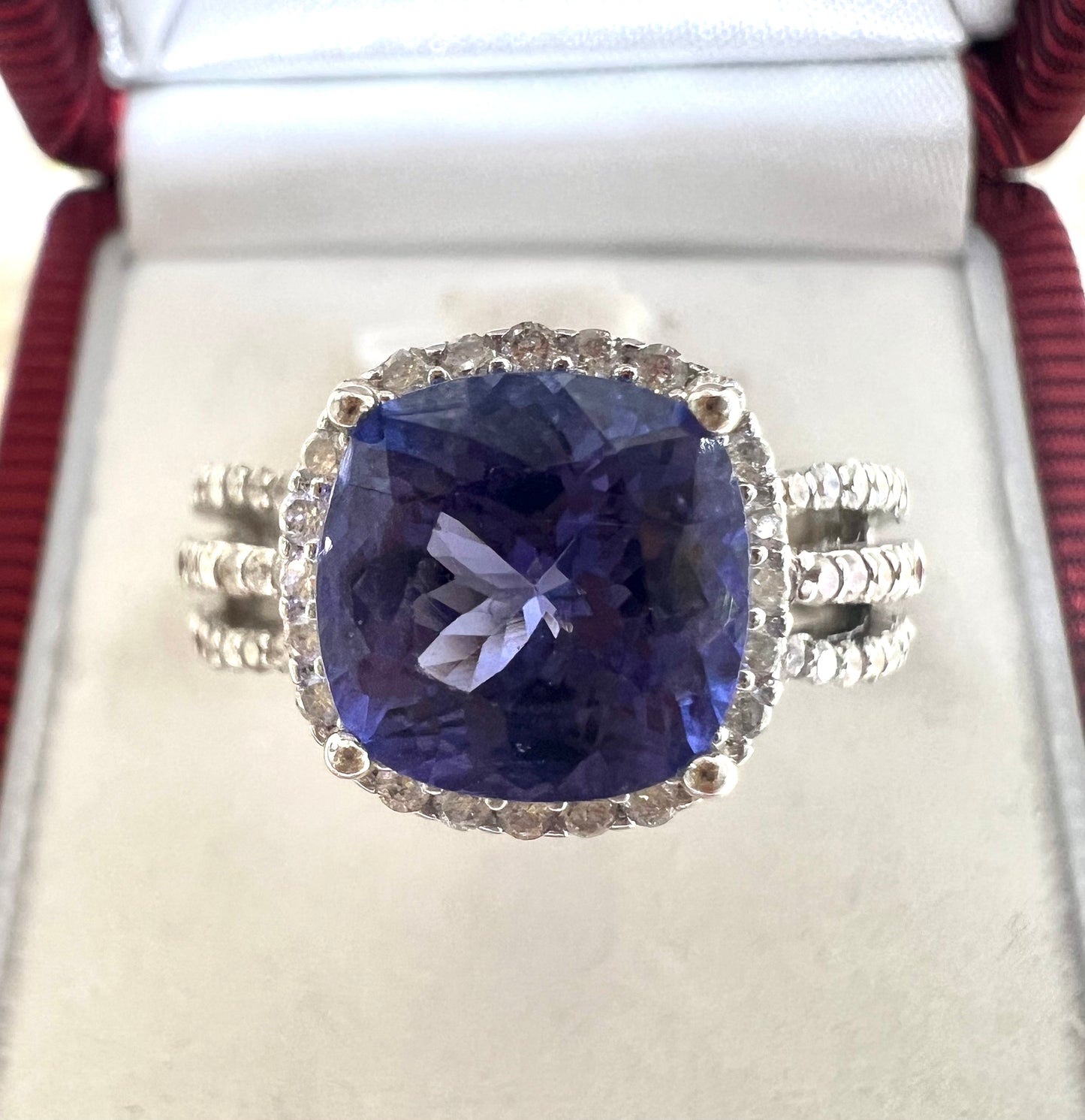 2.50 carat Tanzanite & Diamond Ring