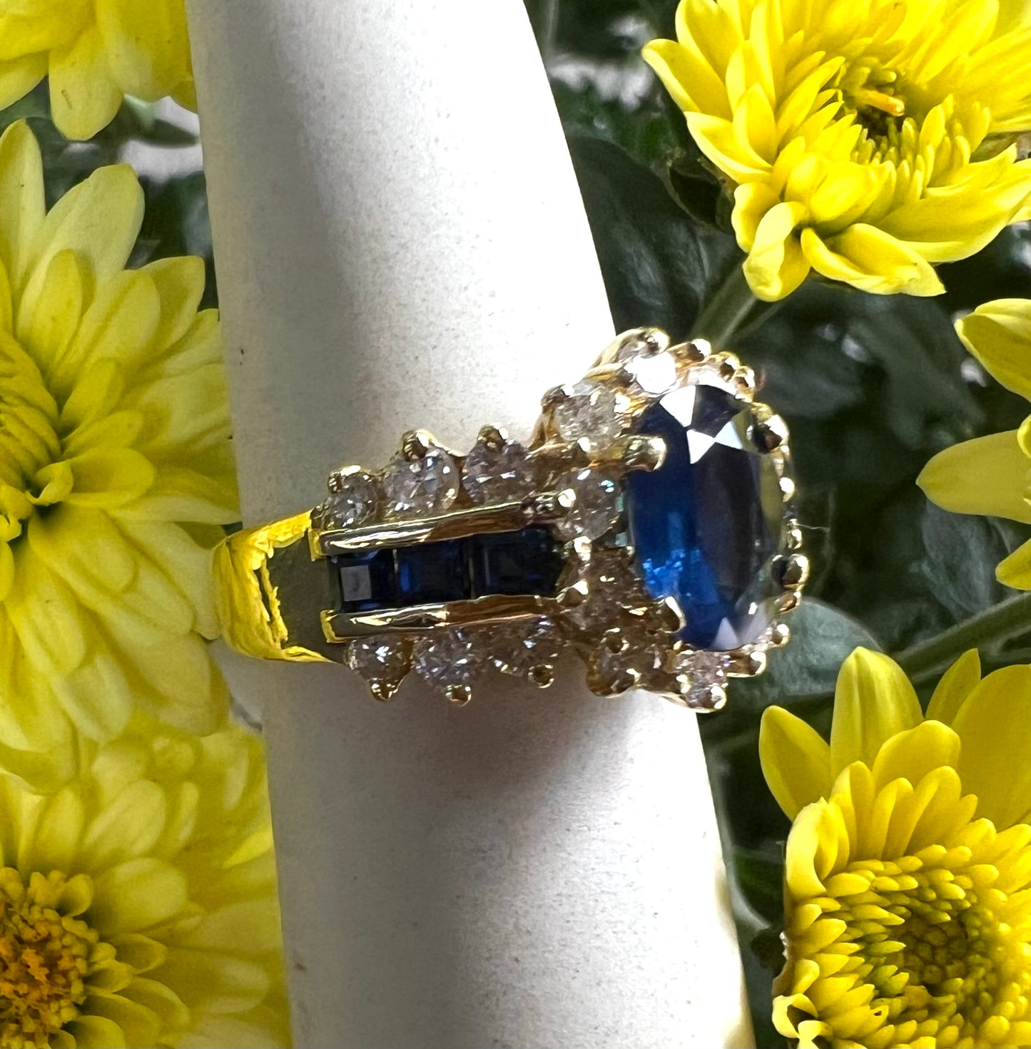 Sapphire Diamond Estate Ring