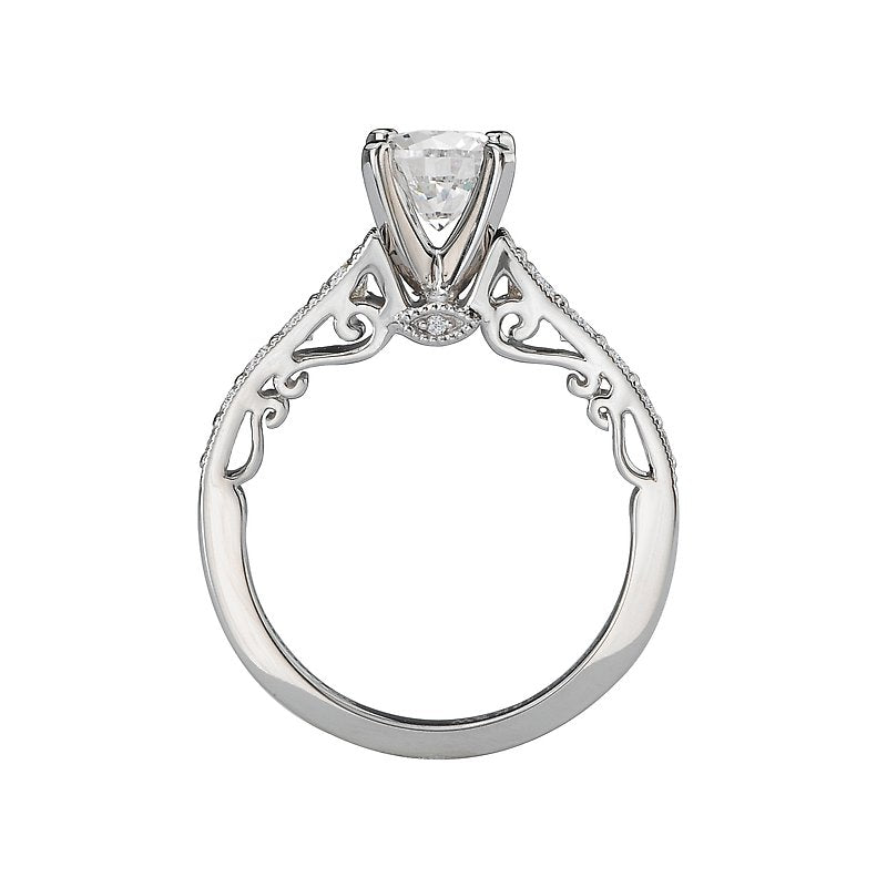 Romance Accented Round Solitaire Ring