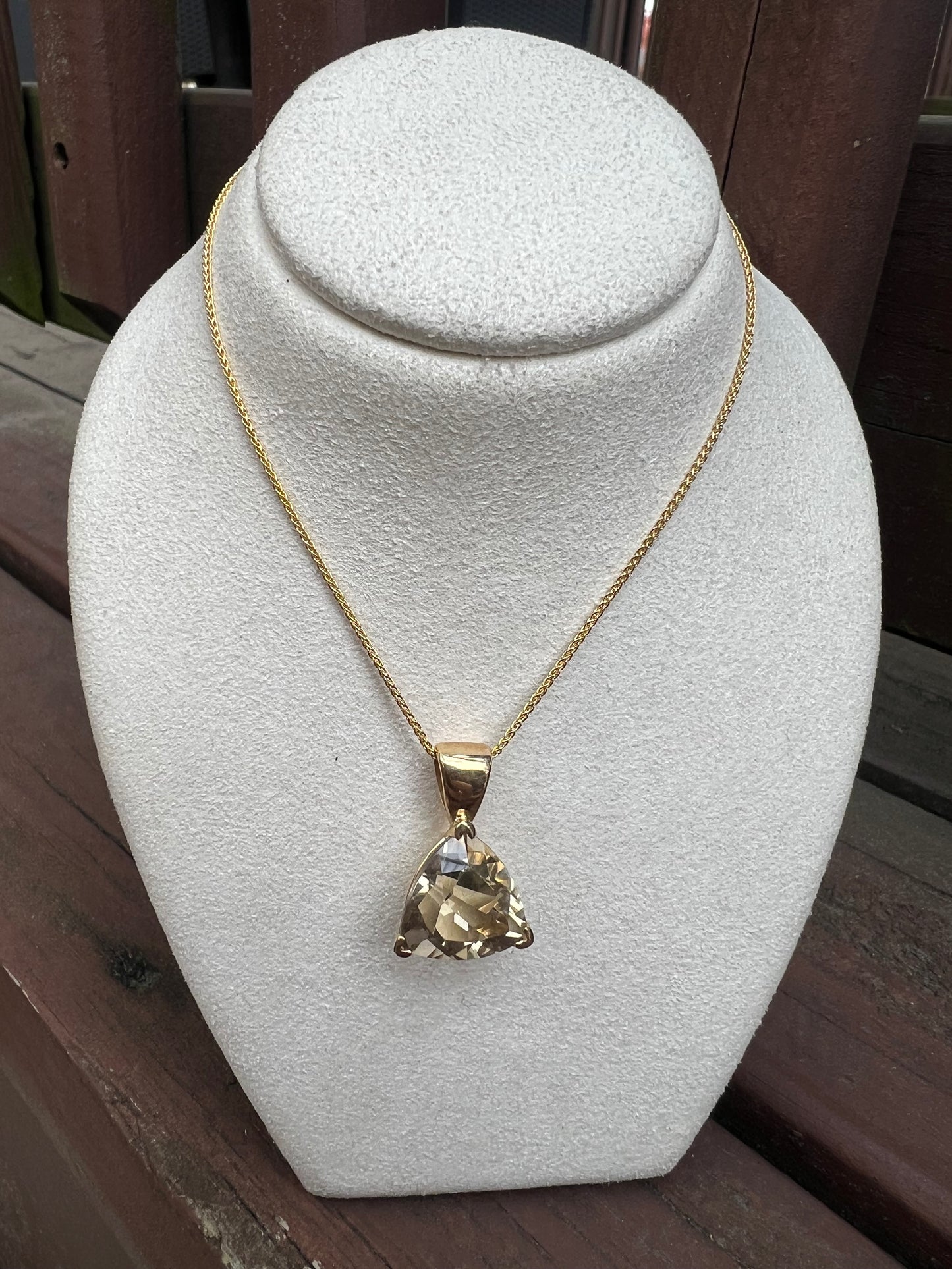 Trillion Citrine Necklace