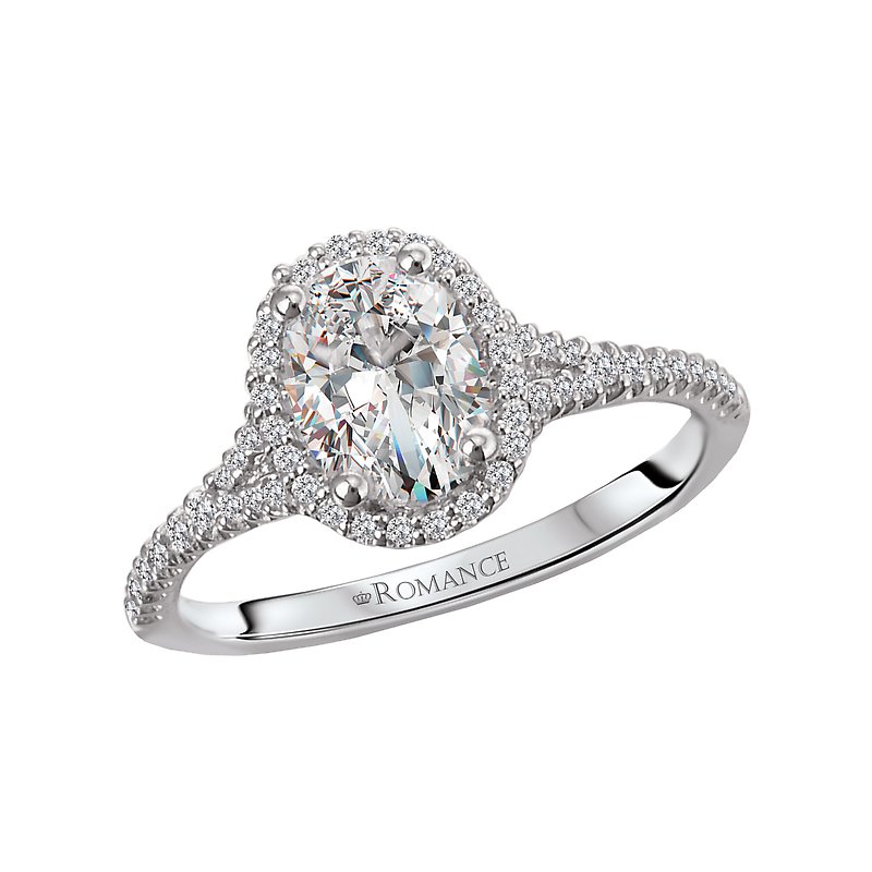 Romance Oval Halo Ring