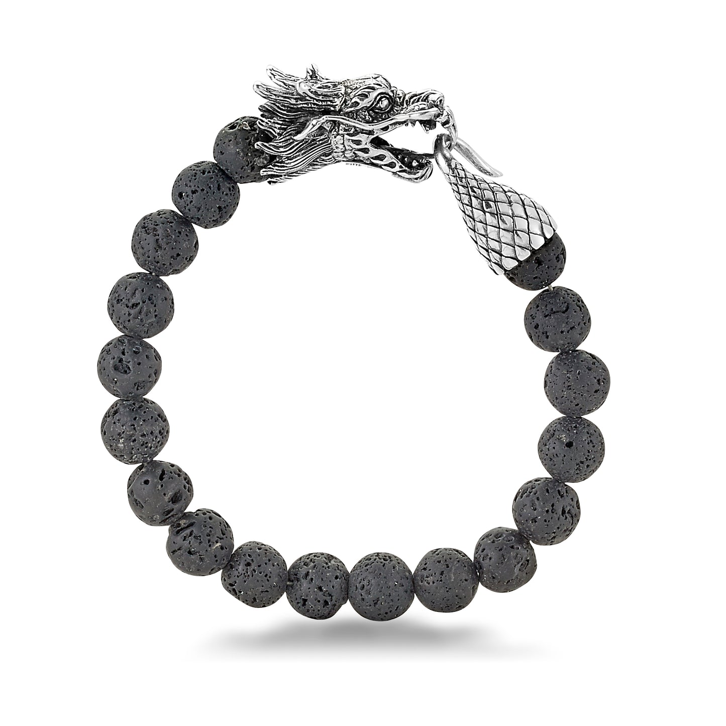 Samuel B Men's Azhdaha Lave Beaded Bracelet