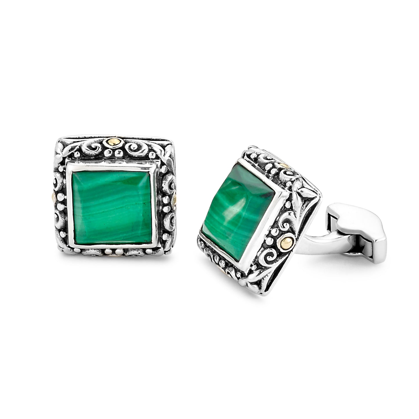 Samuel B Solomon Cufflinks - Malachite