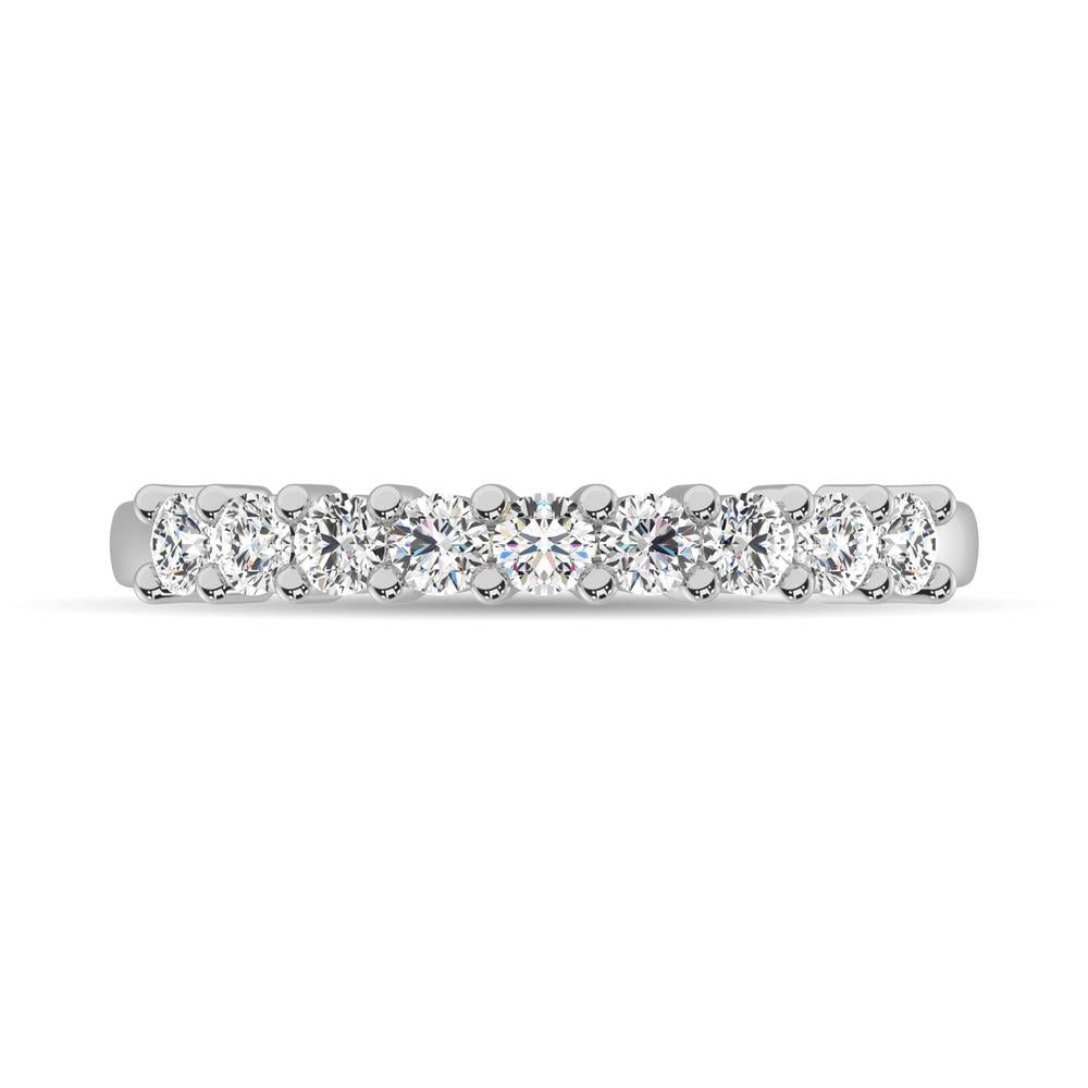 Diamond 1 ct tw Round Cut One Row Ring in 14K White Gold