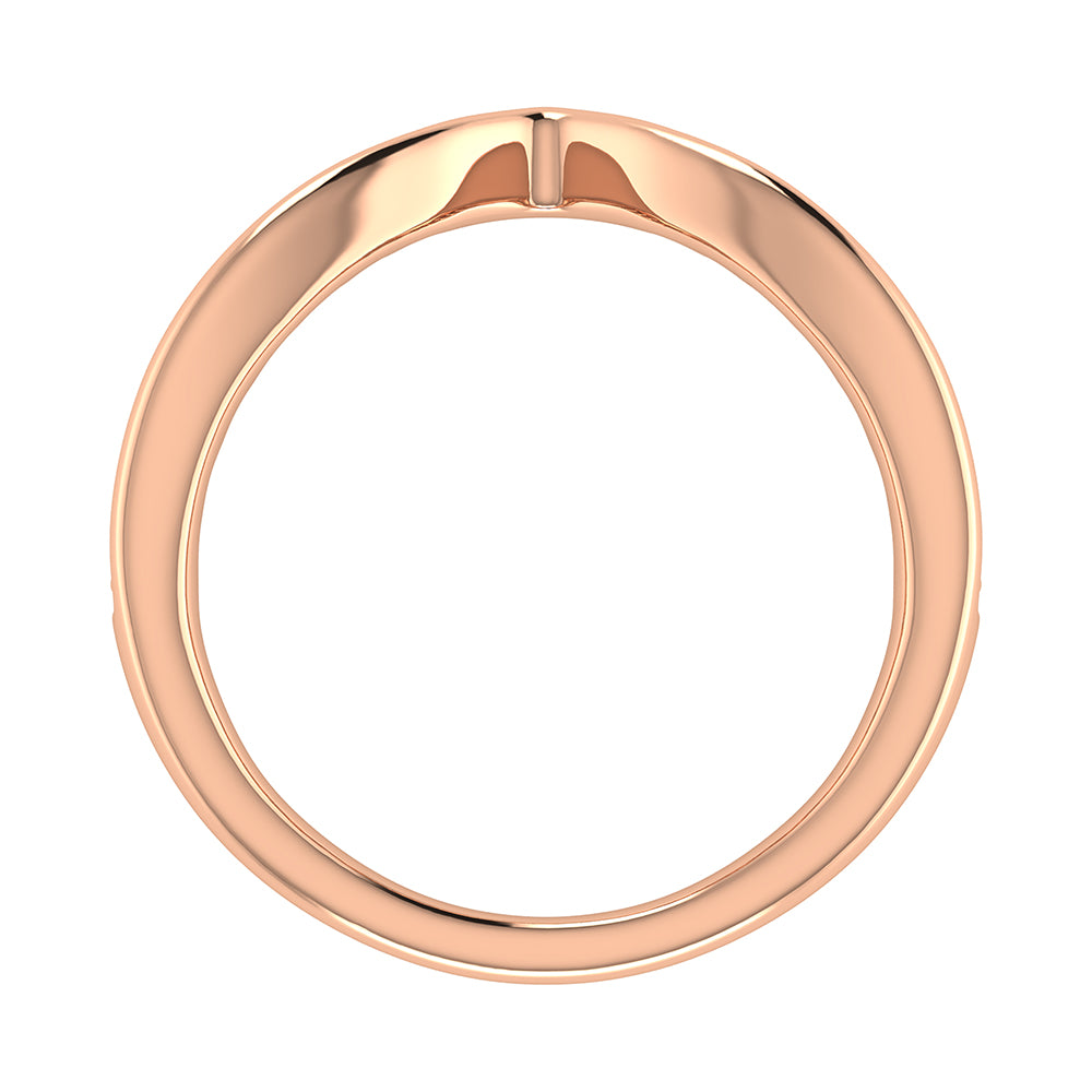14K Rose Gold 1/3 Ct.Tw. Diamond Chevron Band