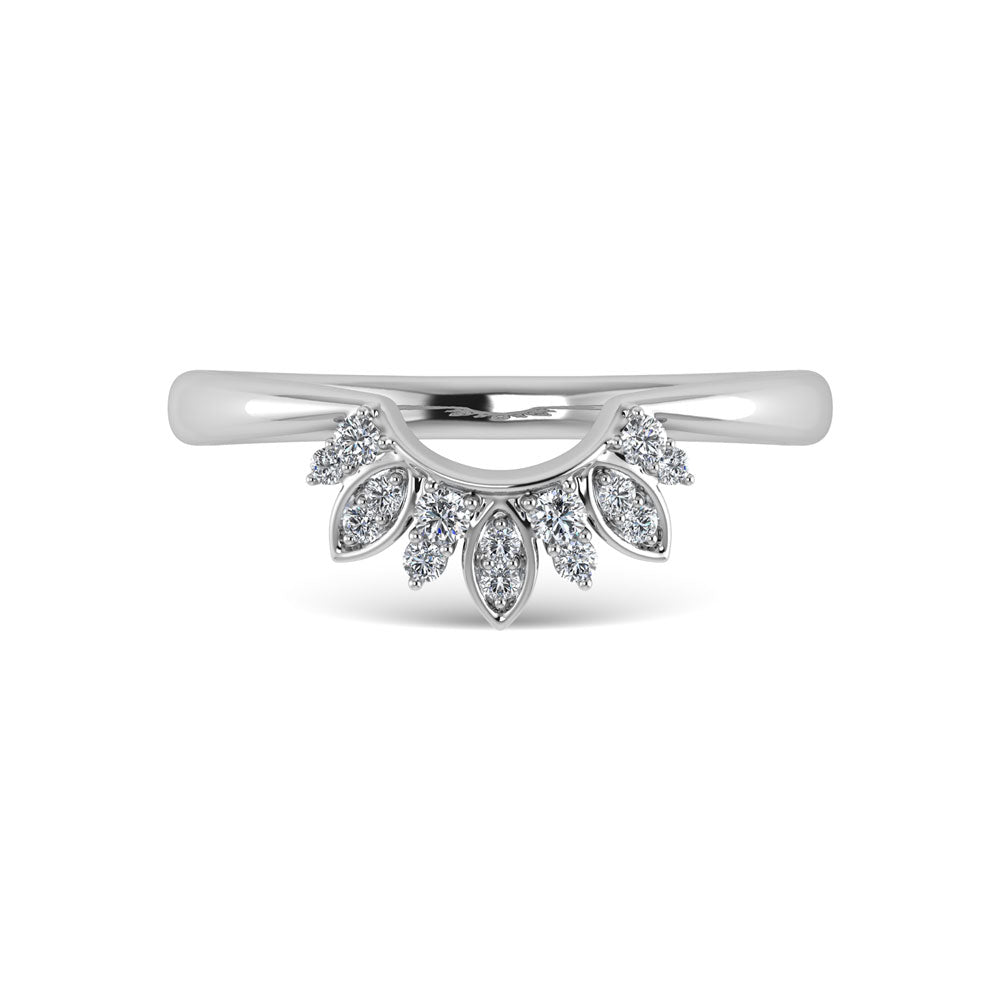 Diamond 1/8 Ct.Tw. Curve Band in 14K White Gold