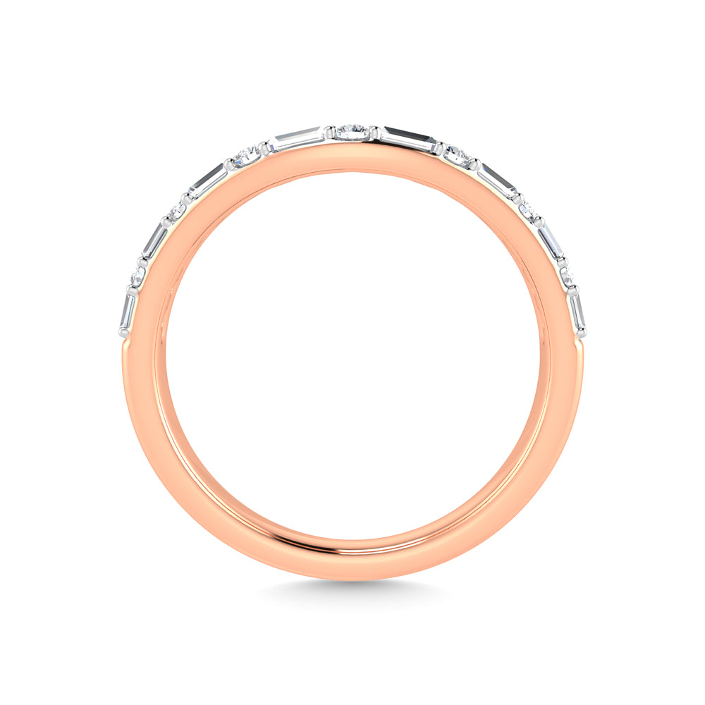 14K Two Tone Diamond 1/5 Ct.Tw. Curve Band