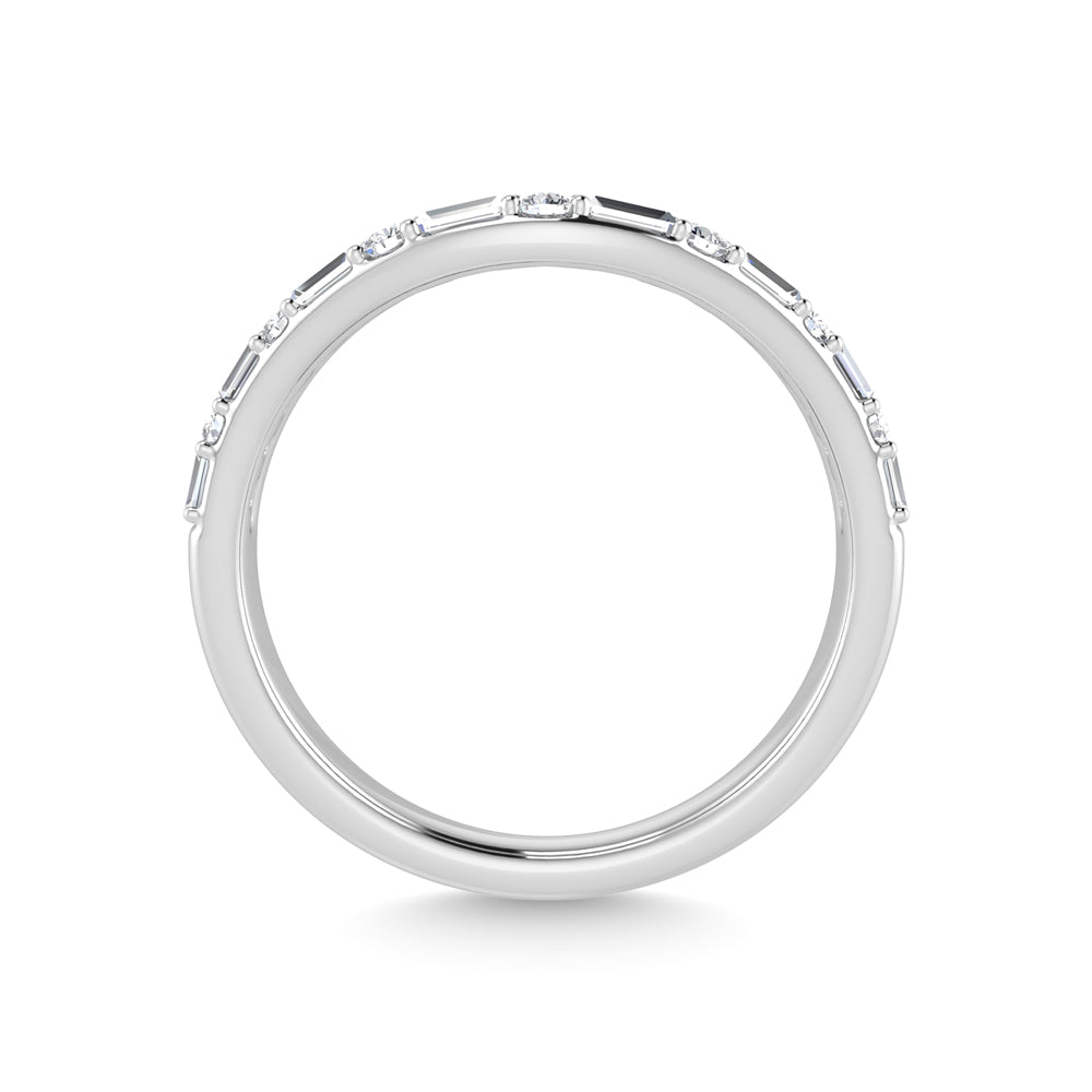 14K White Gold Diamond 1/5 Ct.Tw. Curve Band