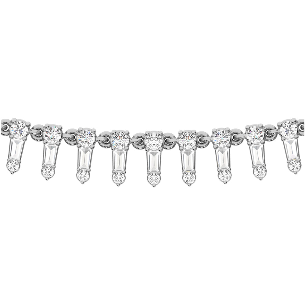 14K White Gold Diamond 2 Ct.Tw Fashion Necklace