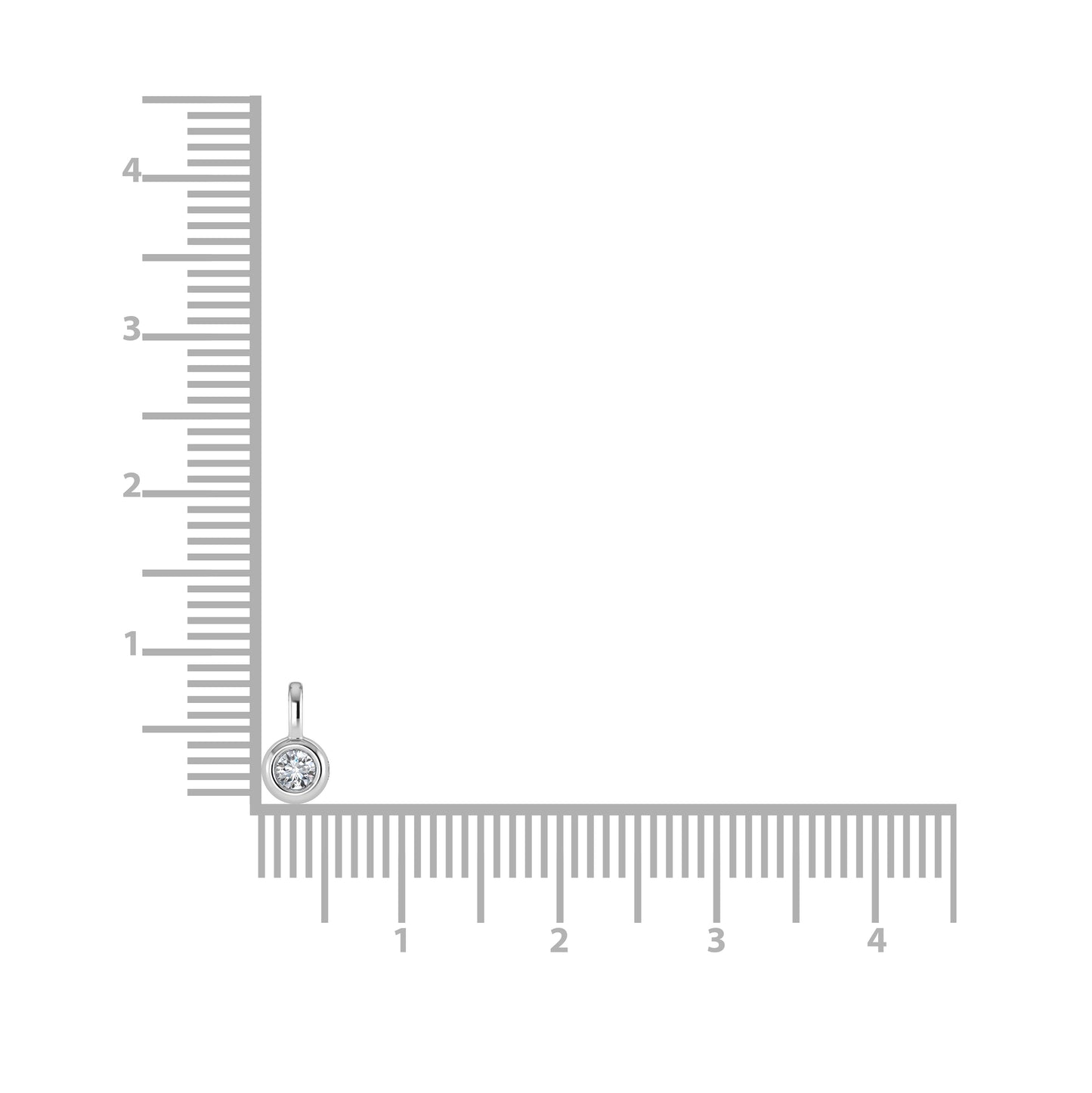 14K White Gold Diamond 1/20 Ct.Tw. Solitaire Pendant