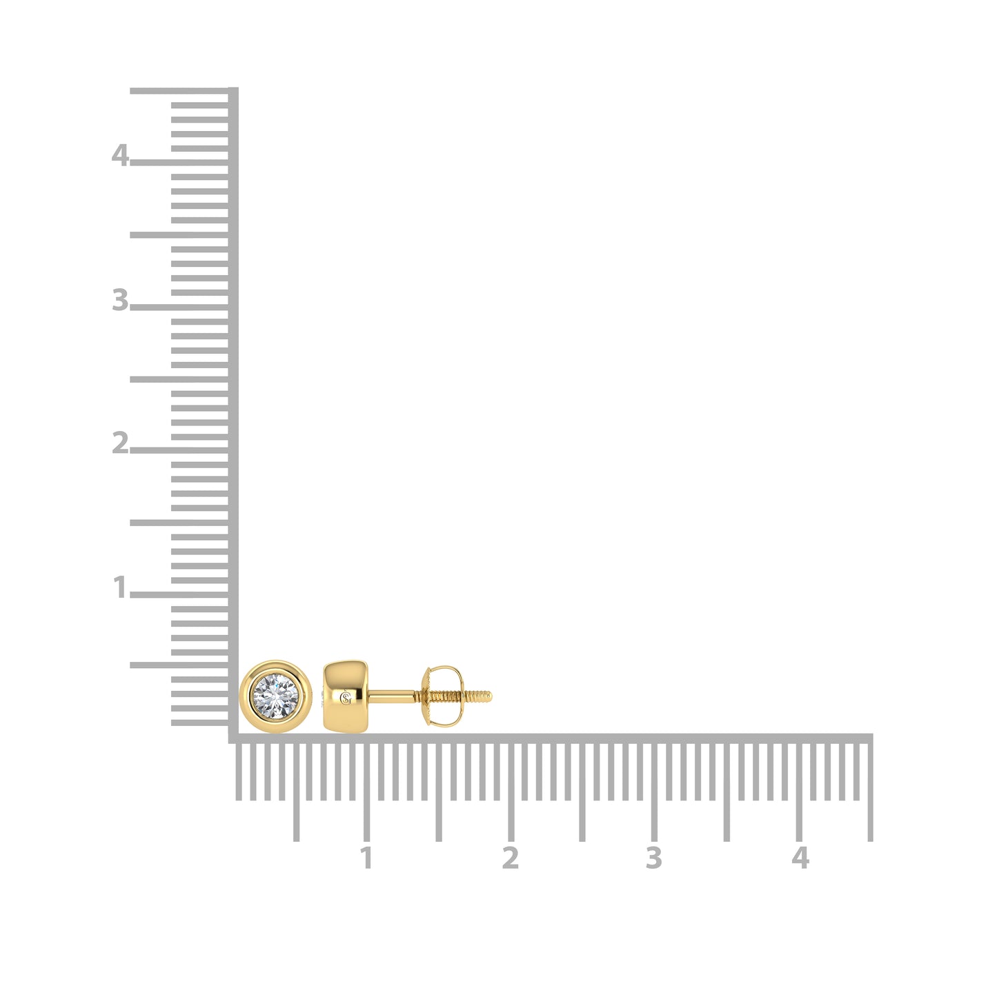 14K Yellow Gold Diamond 1/3 Ct.Tw. Stud Earrings