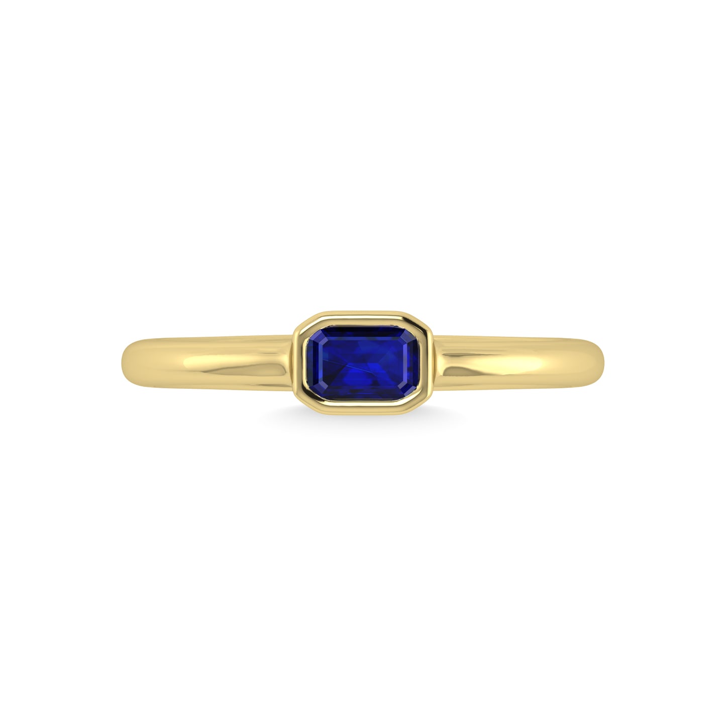14K Yellow Gold Blue Sapphire 1/3 Ct.Tw. Fashion Ring