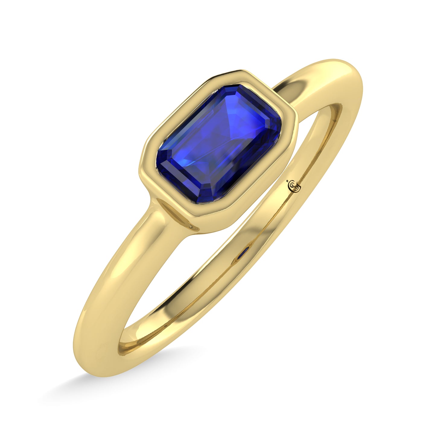 14K Yellow Gold Blue Sapphire 1/3 Ct.Tw. Fashion Ring