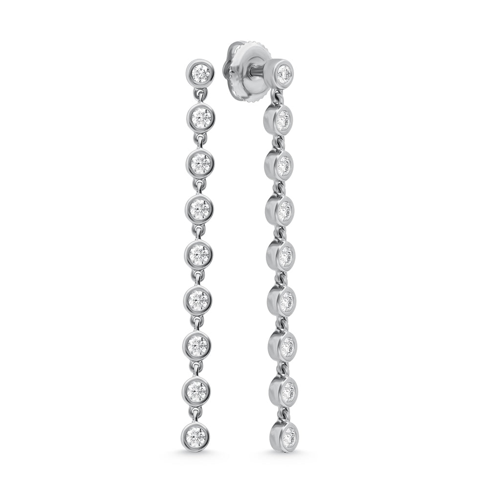 14K White Gold Diamond 1/2 Ct.Tw Fashion Earrings