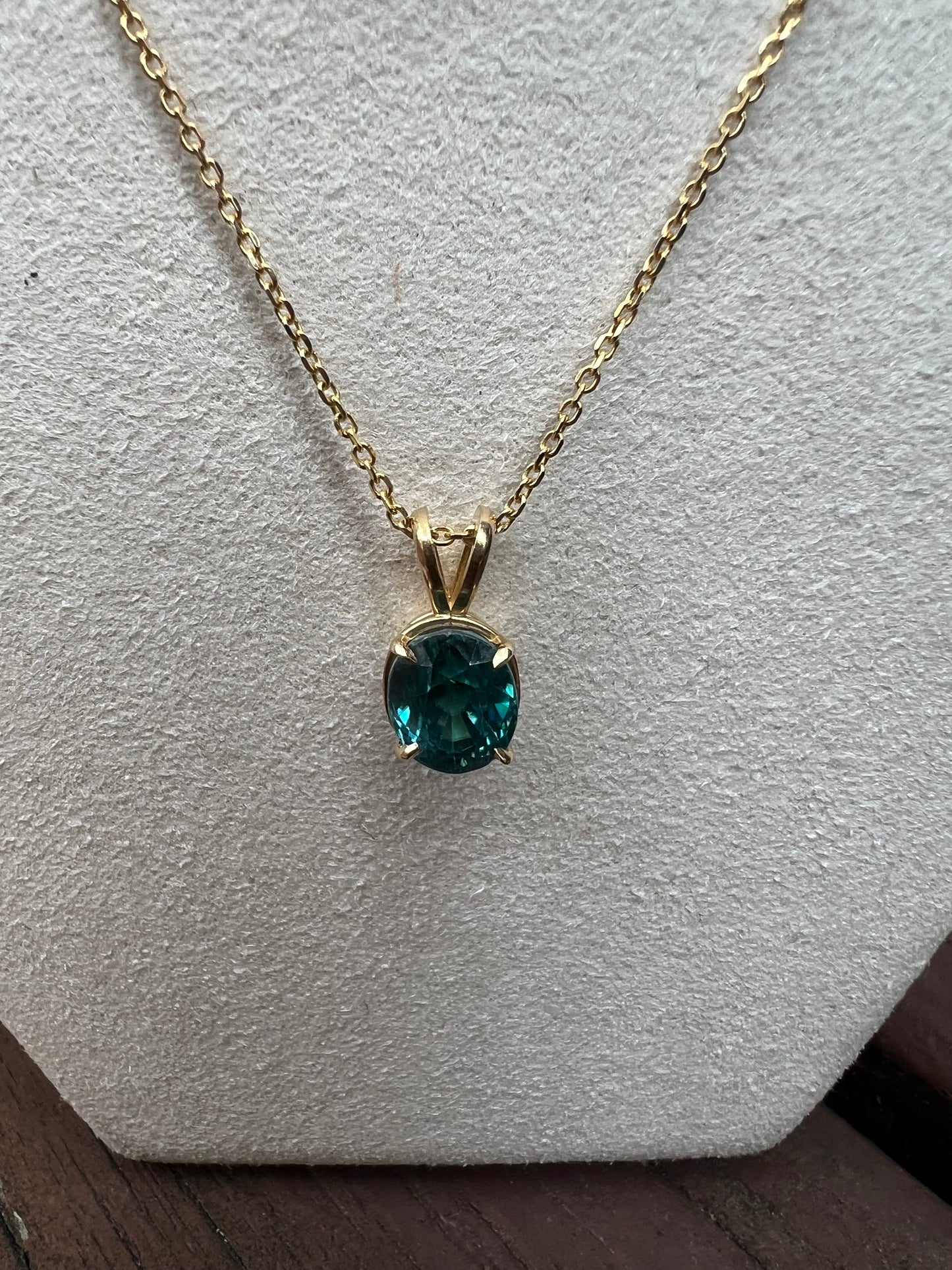 Blue Zircon Necklace