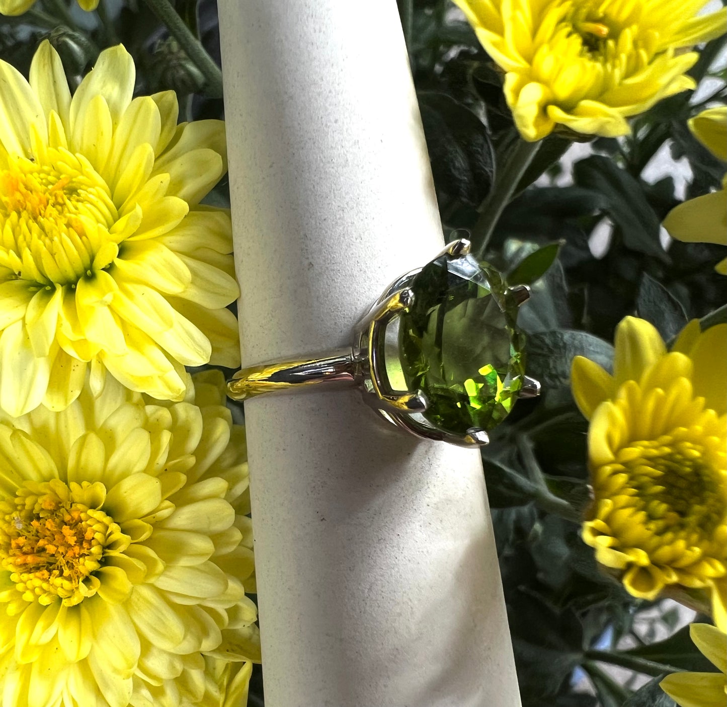 Peridot Solitaire Ring