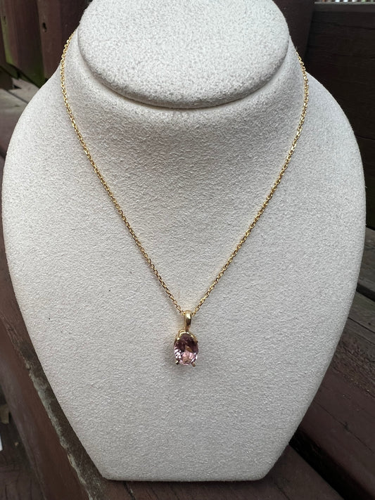 Light Pink Tourmaline Necklace