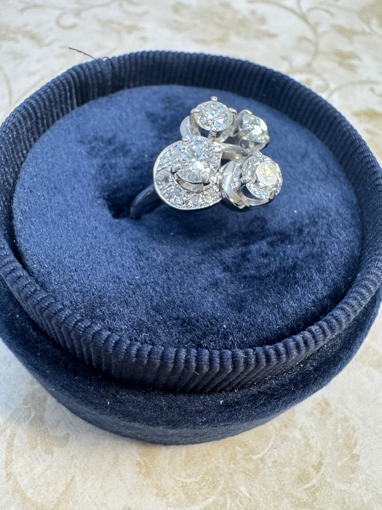 Diamond Cluster Flower Ring
