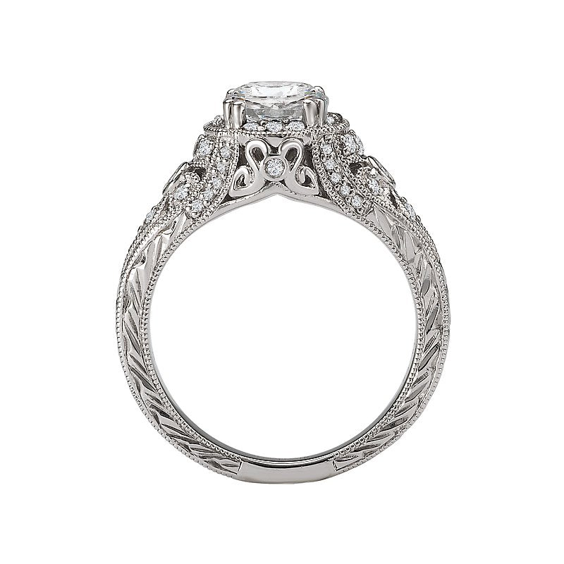 Romance Accented Round Solitaire Ring