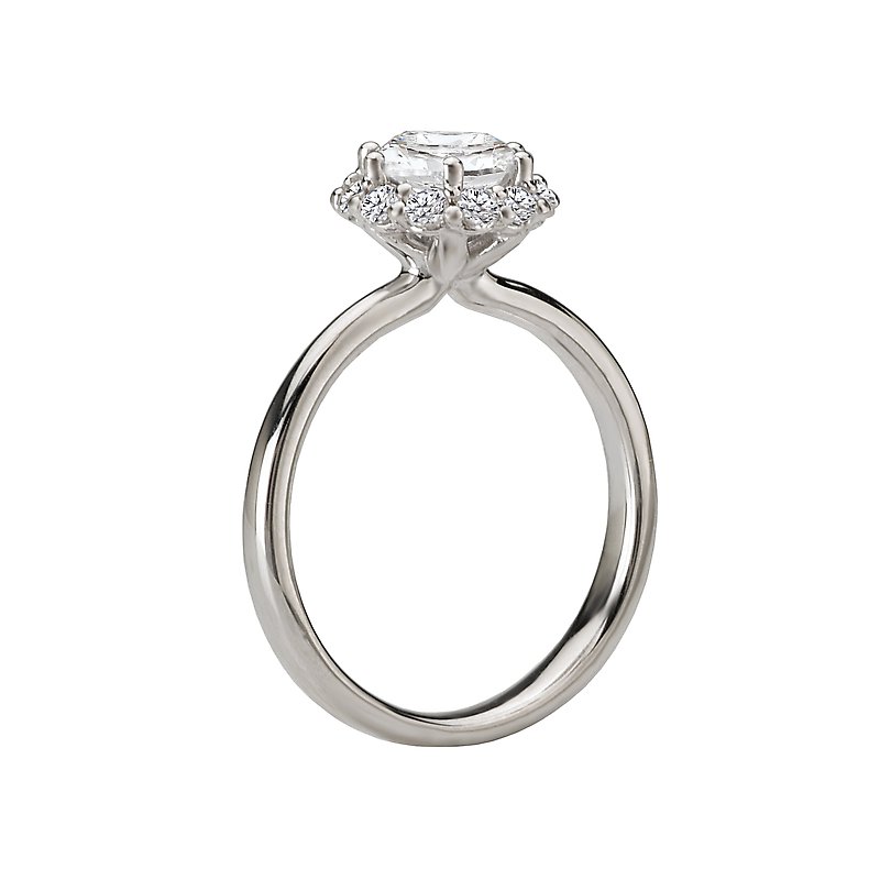 Romance Accented Halo Ring