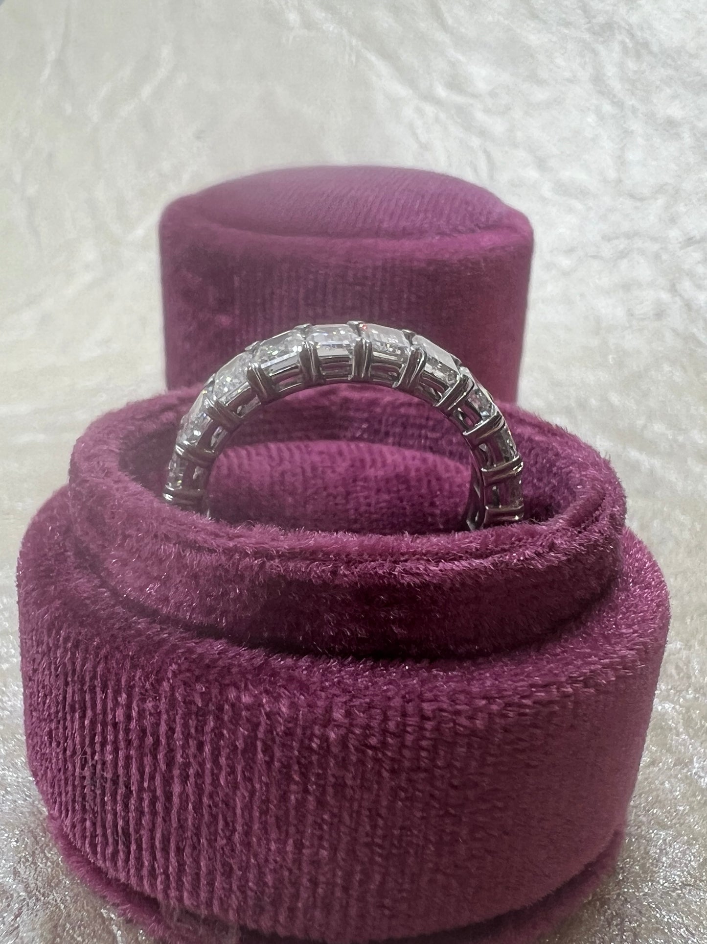 6 carat Emerald Diamond Eternity Band