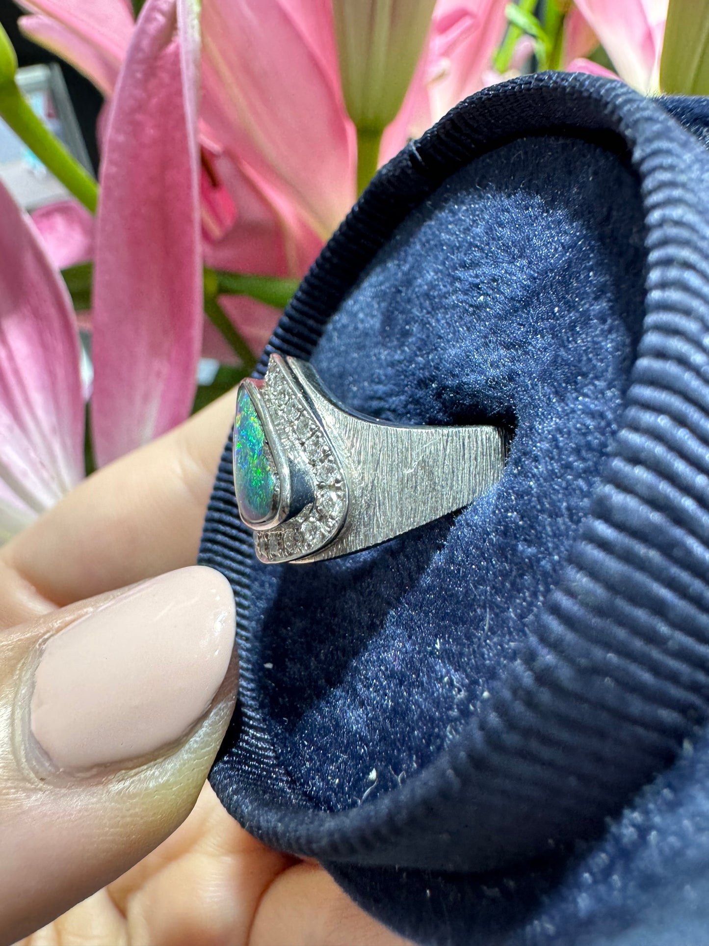 Boulder Opal Freeform Ring