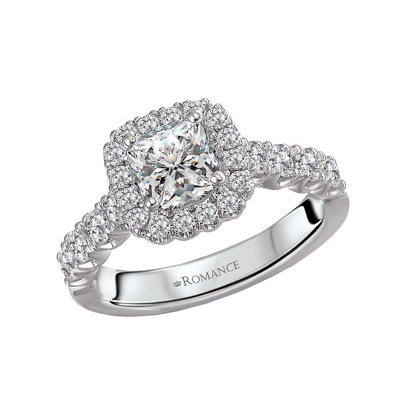 Romance Cushion Square Halo Ring