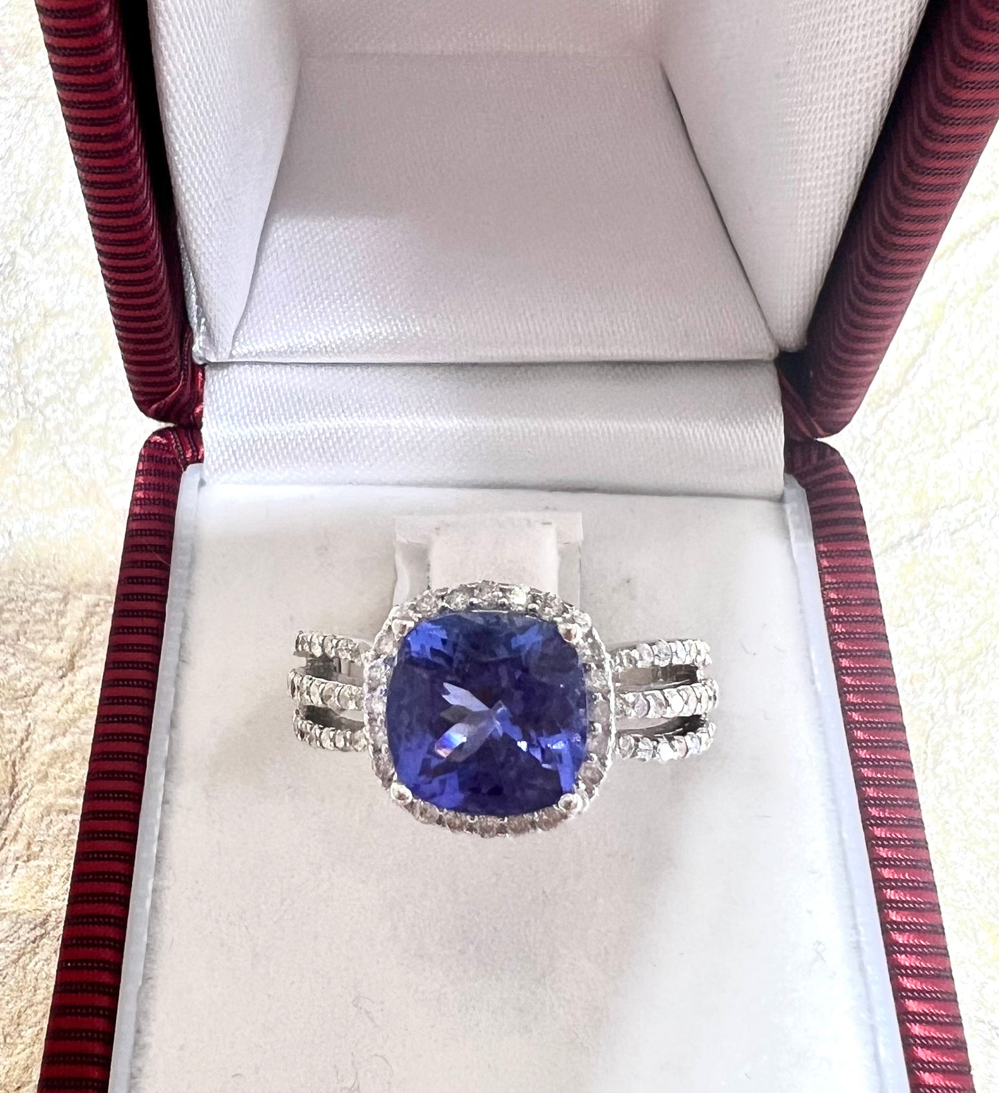 2.50 carat Tanzanite & Diamond Ring