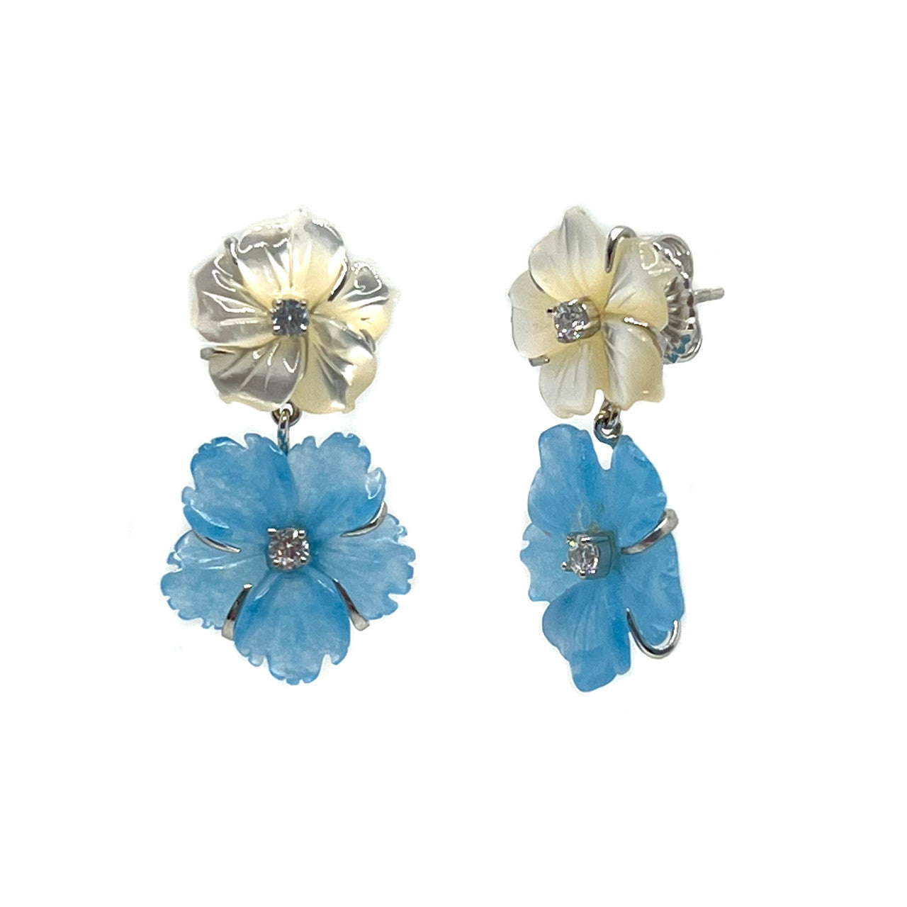 Carved Floral Earrings