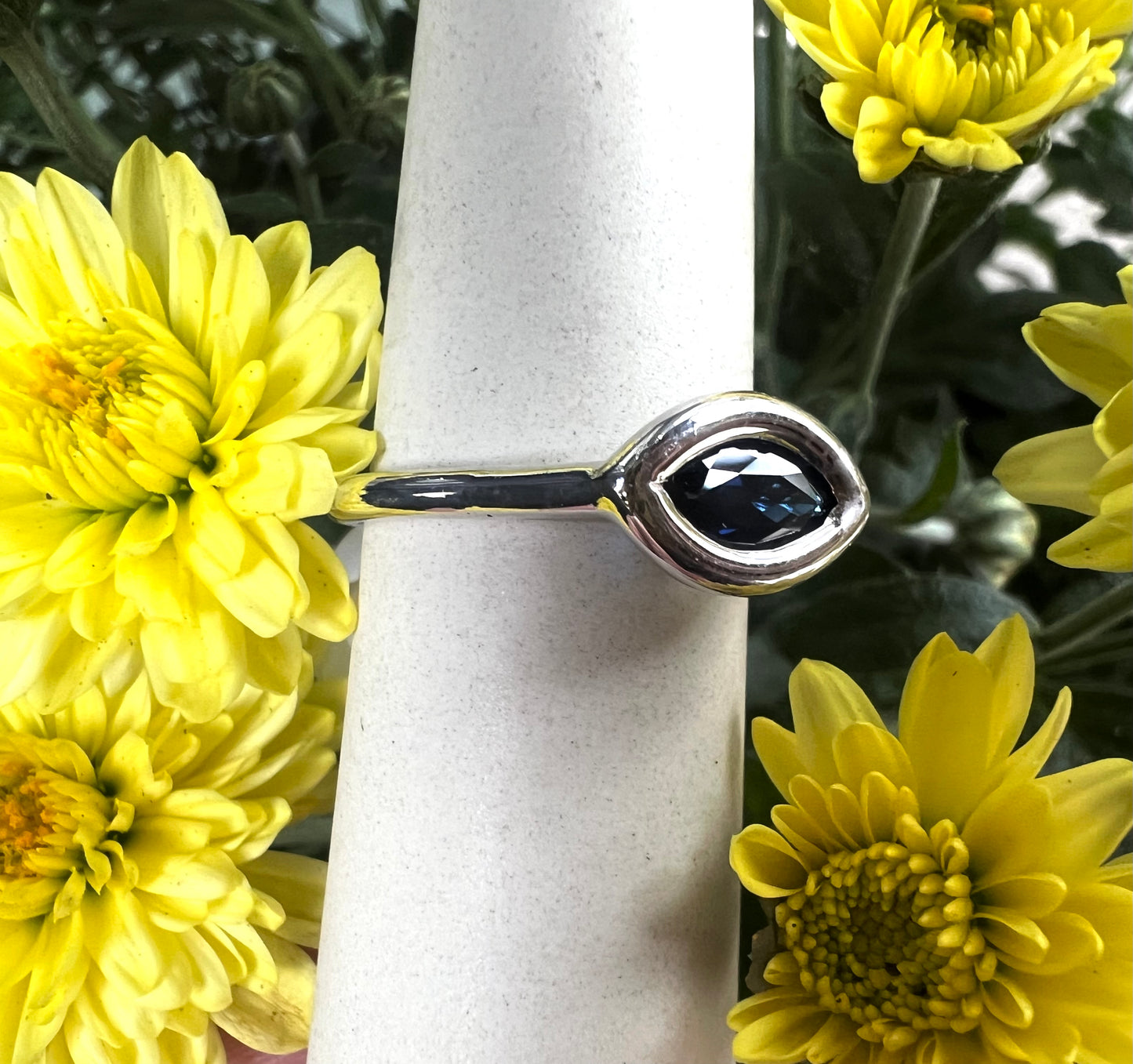 Marquise Sapphire Solitaire Ring