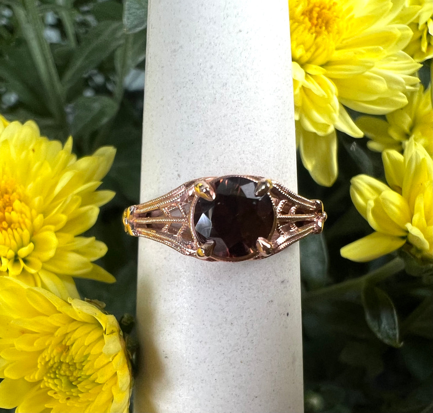Brown Zircon Ring