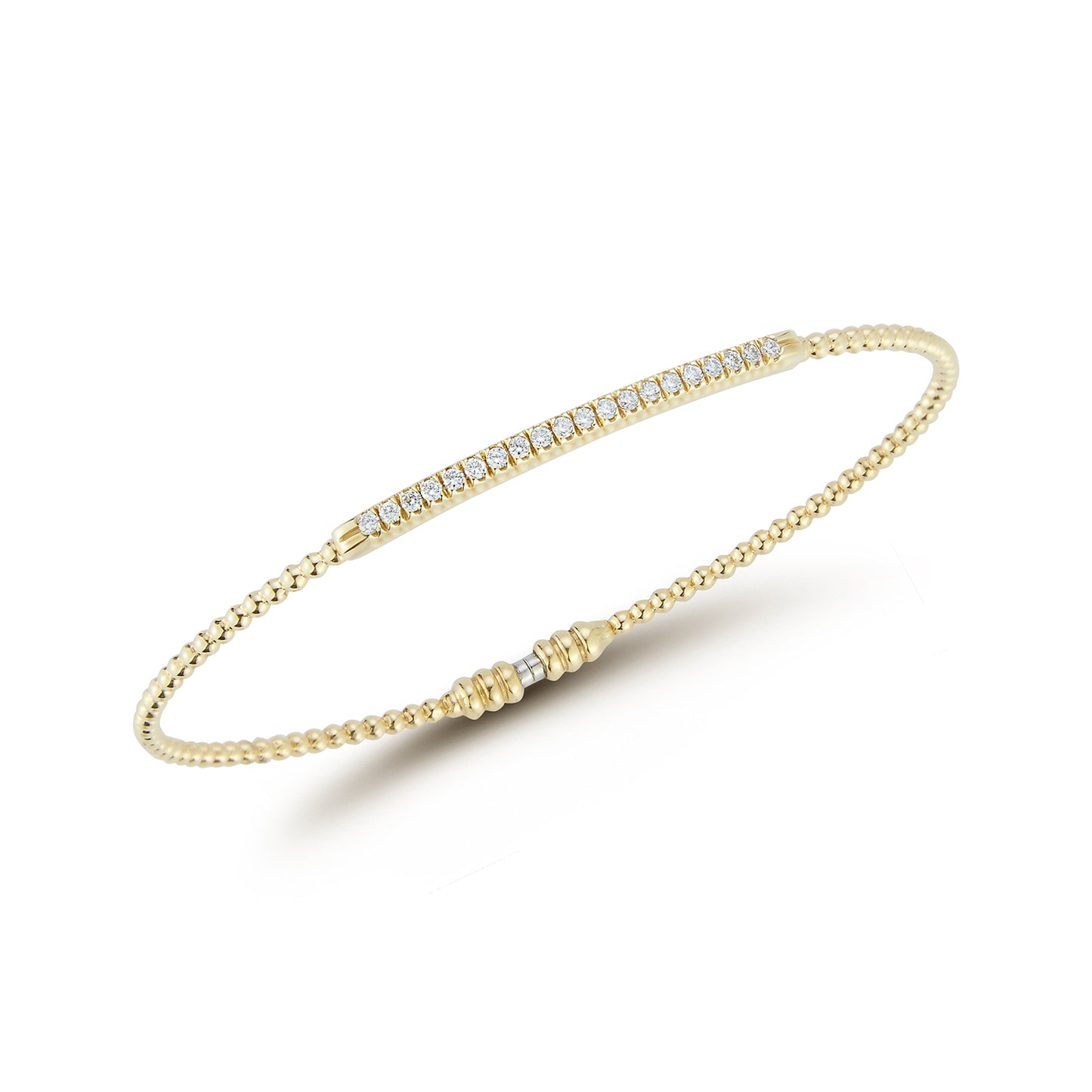 Diamond Bar Beaded Bangle