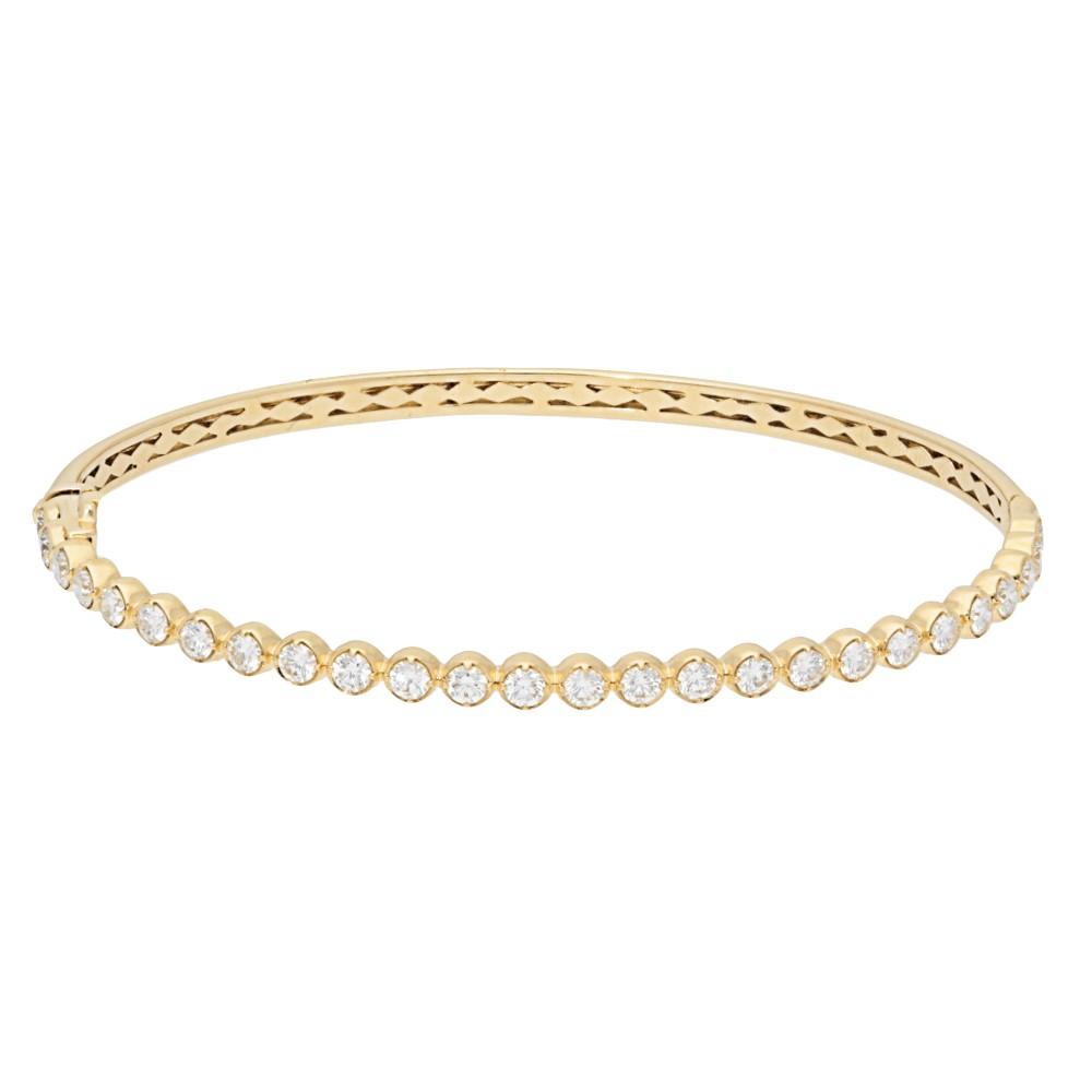 1/2 Way Around Diamond Bezel Bangle