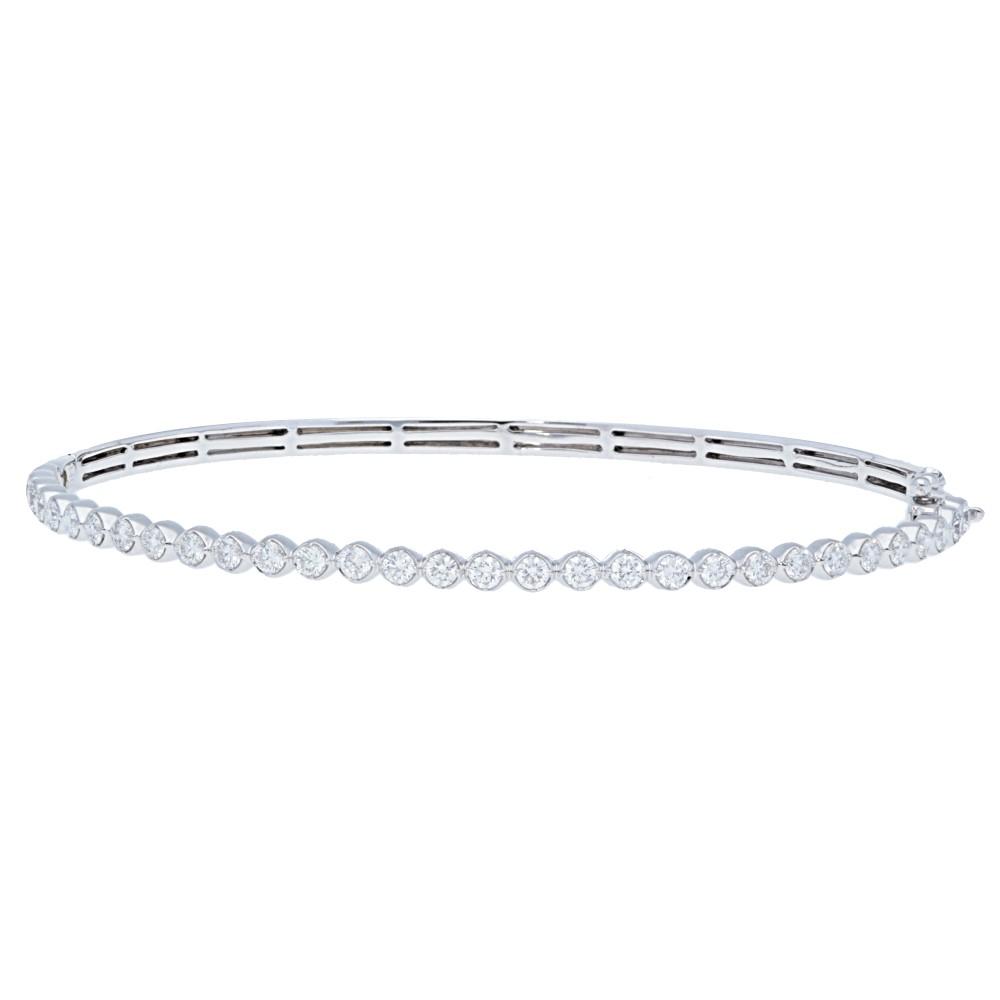 1/2 Way Around Diamond Bezel Bangle