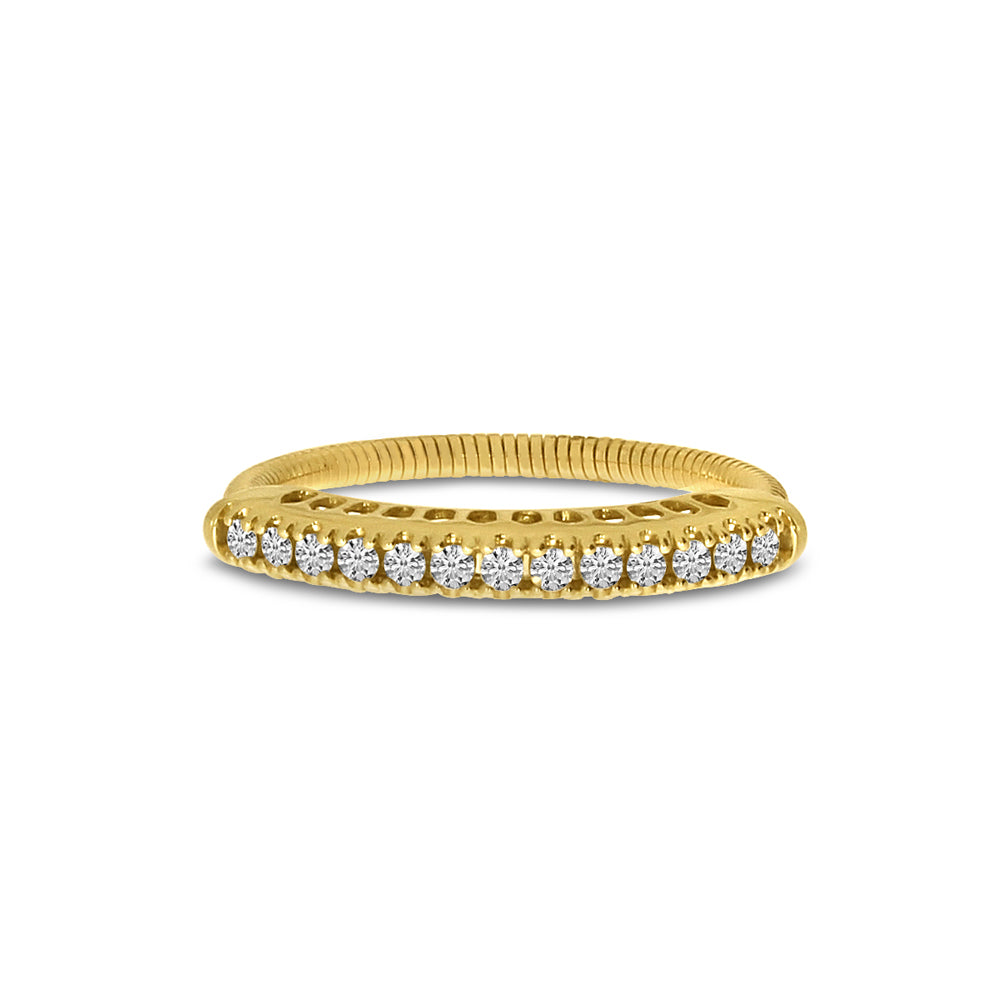 Brevani 1/4 Carat Yellow Gold Flexible Ring