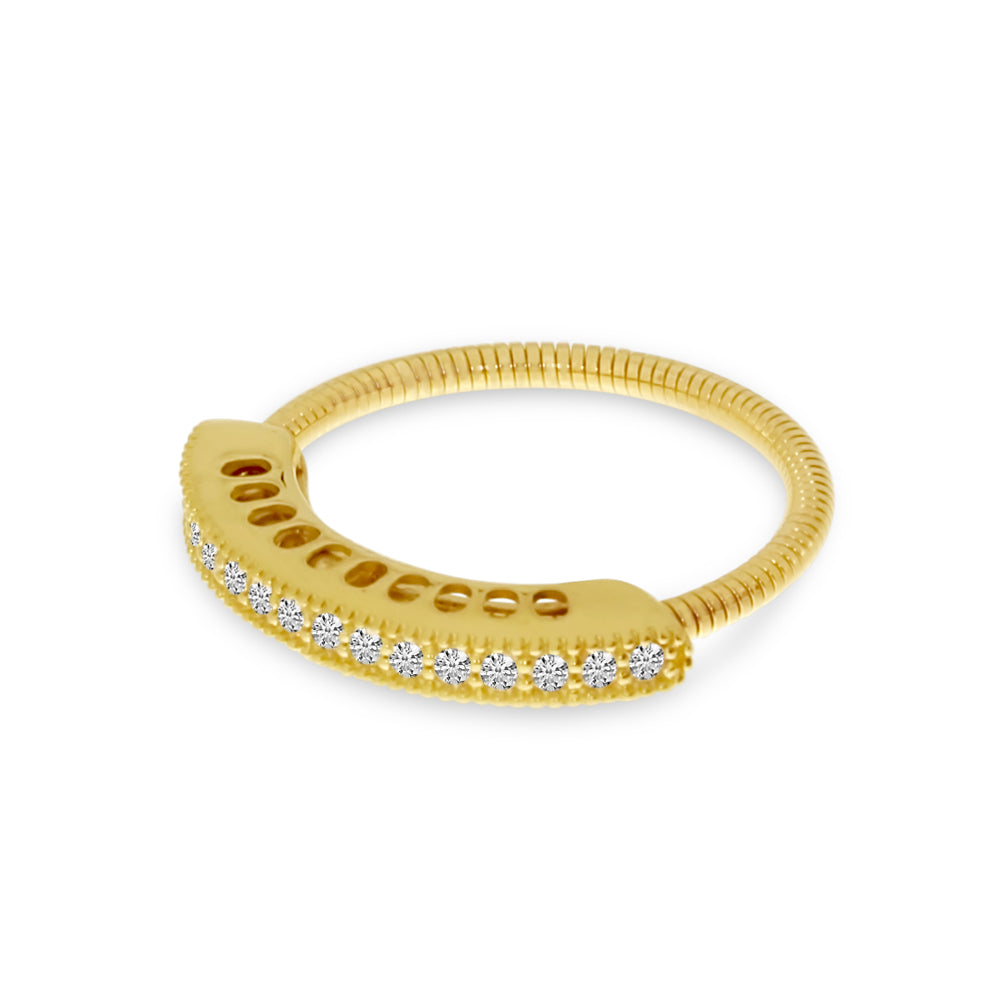 Brevani 1/4 Carat Yellow Gold Flexible Ring