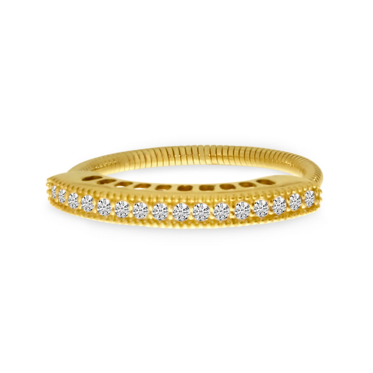 Brevani 1/4 Carat Yellow Gold Flexible Ring