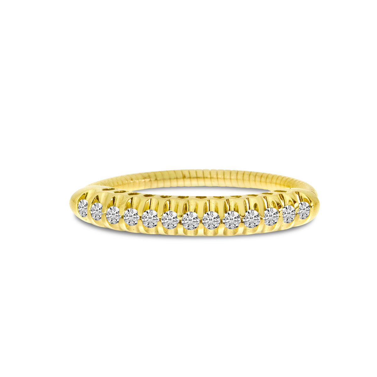 Brevani 1/4 Carat Yellow Gold Flexible Ring