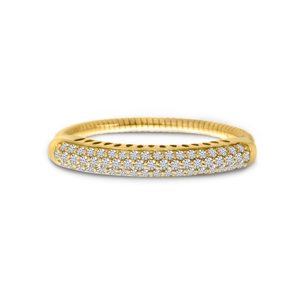 Brevani .33 Carat Yellow Gold Pave Flexible Ring