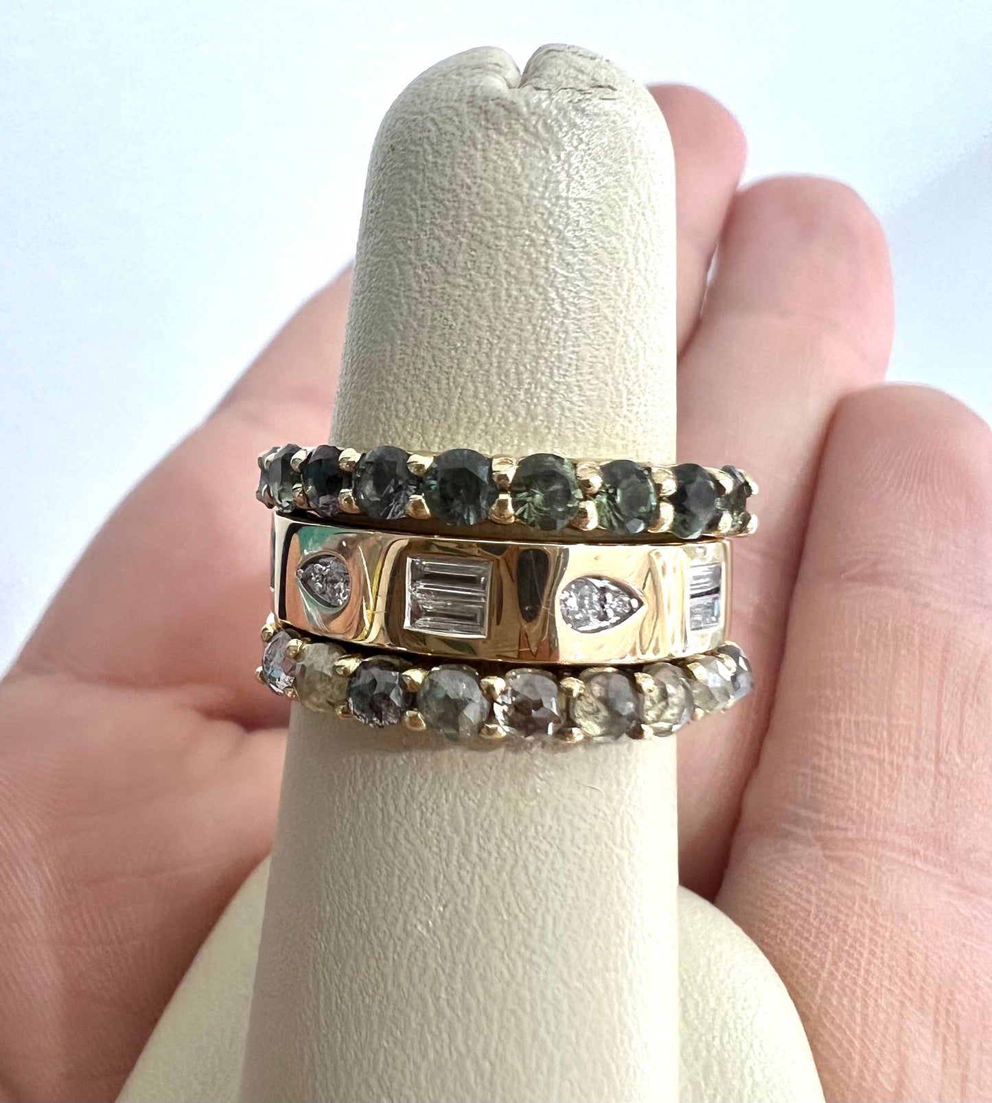 Blue Green Sapphire Band