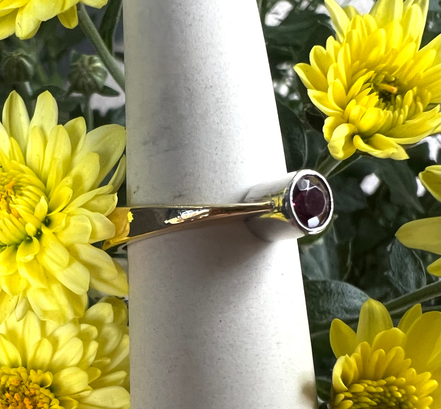 Pink Tourmaline Solitaire Ring