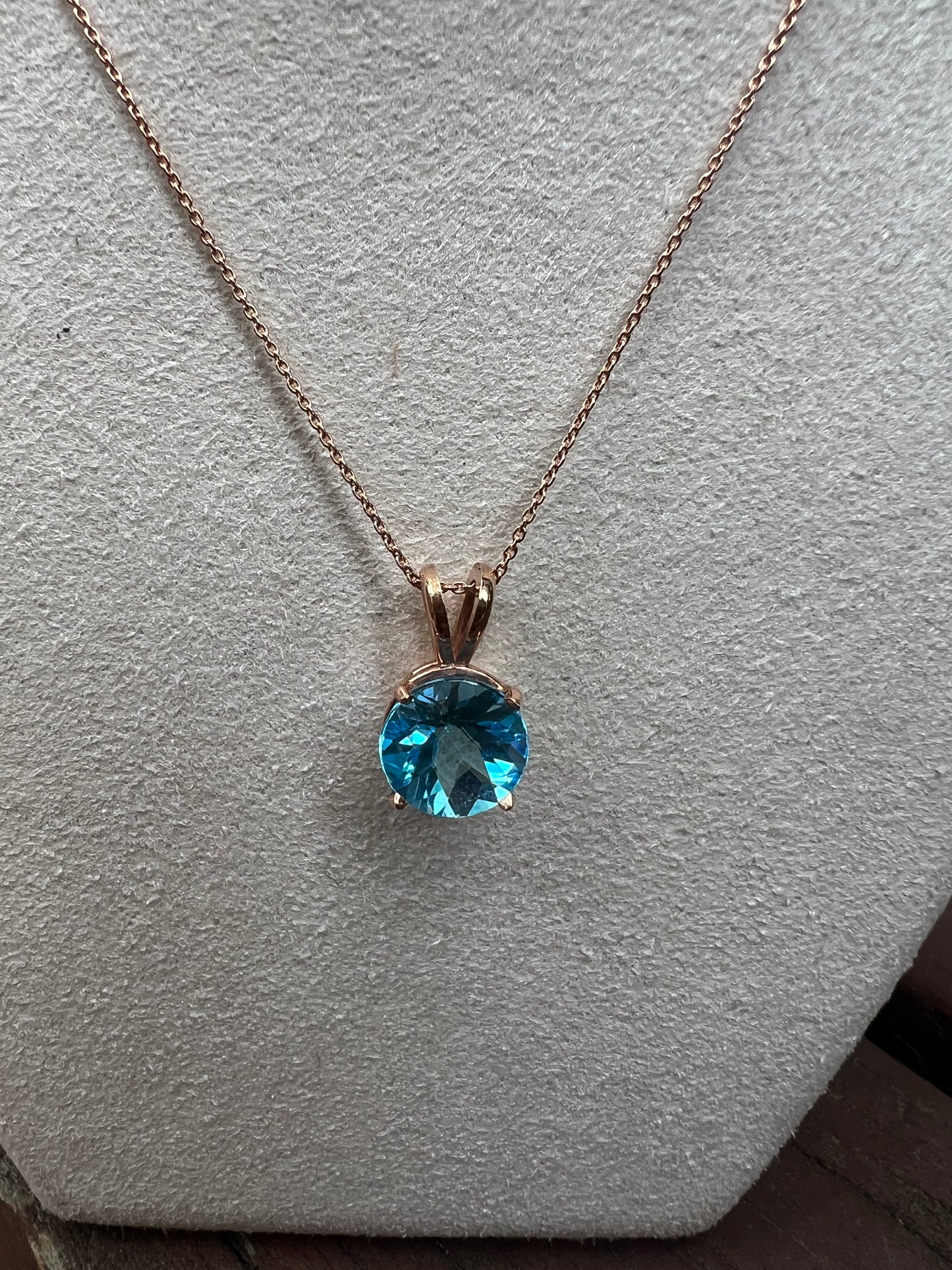 Swiss Blue Topaz Necklace