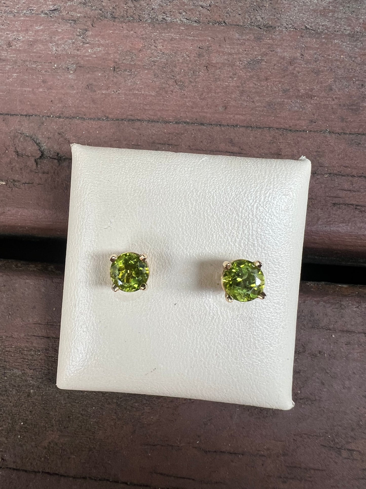 Peridot Stud Earrings